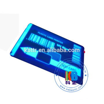 Cinta de transferencia térmica de la tarjeta azul ultravioleta fluorescente transparente compatible